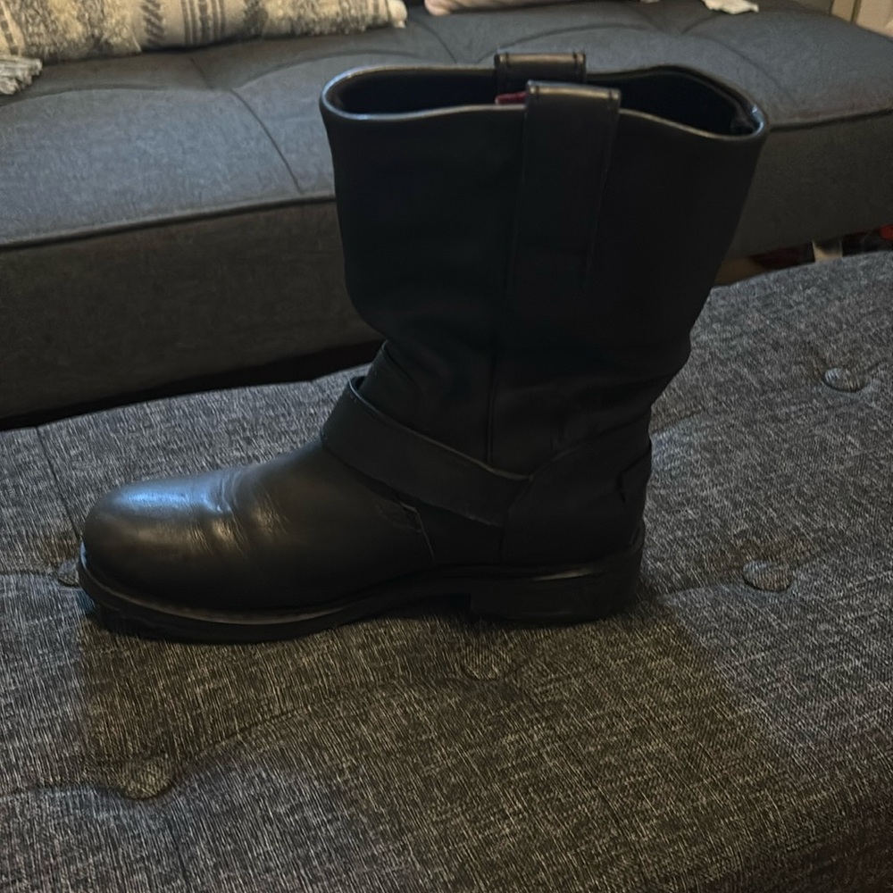 Harley-Davidson Darice Black Leather Motorcycle Slouch Boots D85416 Womens 6.5
